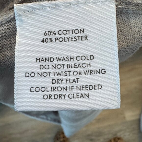 White + Warren Grey and White Ivory Printed Lightweight Pullover Sweater- sz. XS - Picture 6 of 10